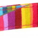 Adjustable Dog Collar - Bright Rainbow Swirls..