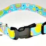 Turquoise Blue Dog Collar With Hearts Size Xs..