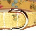 Floral Dog Collar - Yellow With Roses Size Xs..